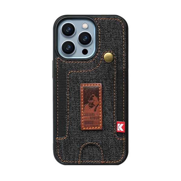 Jeans iPhone 13 Pro Card-Inserting Wrist Strap Case - Black | JEANS CVR 13 PRO Jeans iPhone 13 Pro Card-Inserting Wrist Strap Case - Black | JEANS CVR 13 PRO